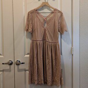 Light Pink Lace Dress, Forever 21, size 0X